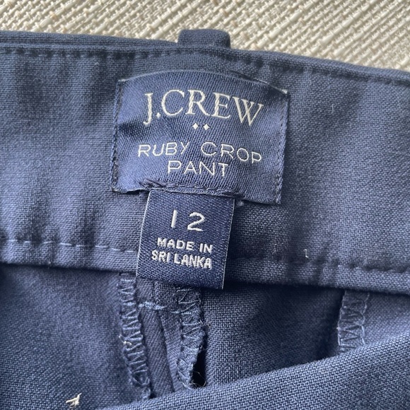 Women's Navy J.Crew Ruby Chino Dress Pants - Sz. 12 - Picture 2 of 3